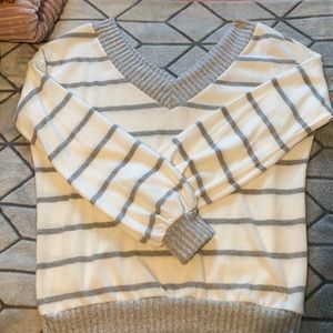 White Birch v-neck long sleeve